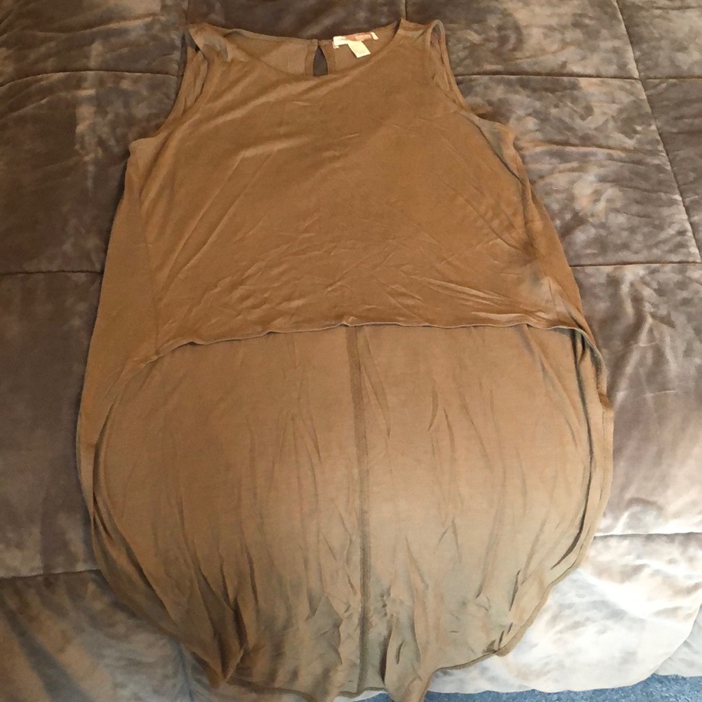 Short front, long back tank top